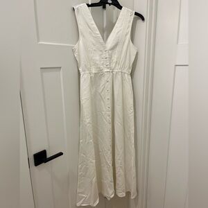 NWT White Rachel Parcell Pin Tuck Shirt Dress